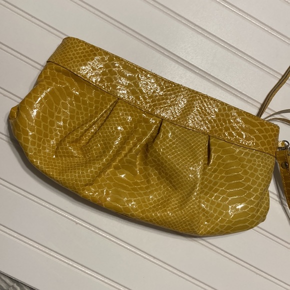 Maurizio Taiuti Italian Leather Alligator Embossed  Clutch - Picture 3 of 6